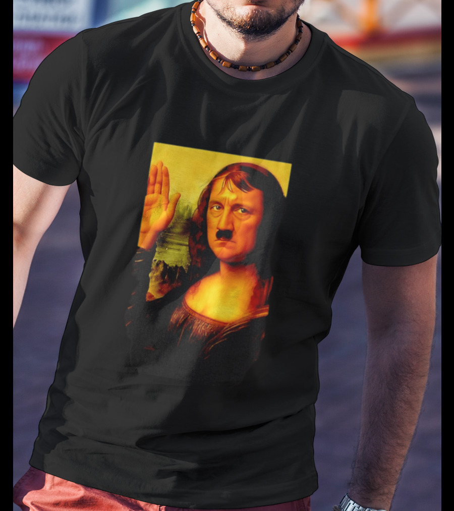 Mona Lisa Hitler Mashup Painting Iconic Fusion T-Shirt