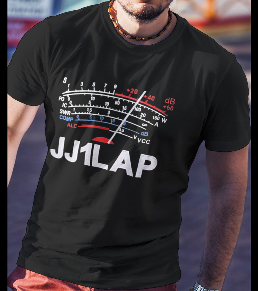 JJ1LAP SWR COMP ALC VCC DB Signal Meter Gauge T-Shirt
