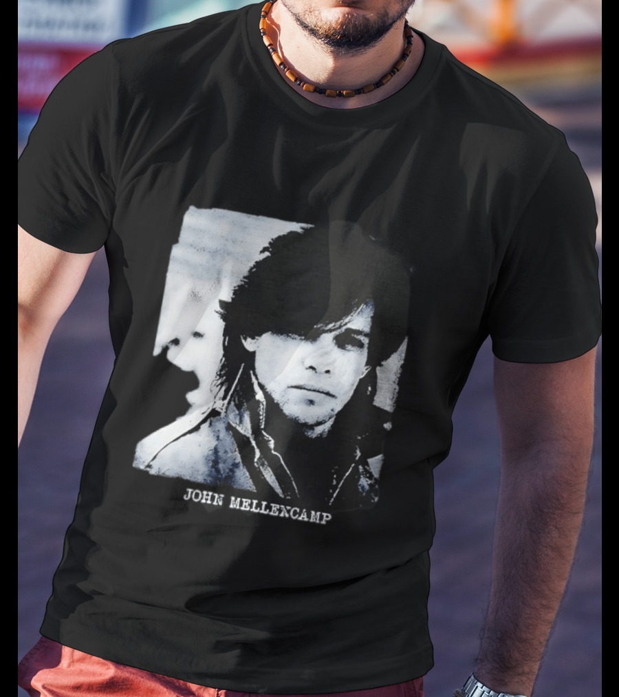 John Mellencamp Rock Music Singer Black And White T-Shirt