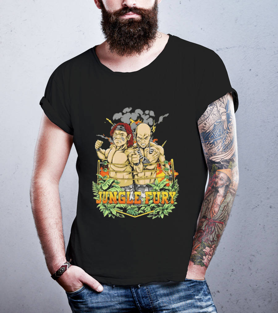 Jungle Fury Wrestling Duo Tag Team Explosive Showdown T-Shirt