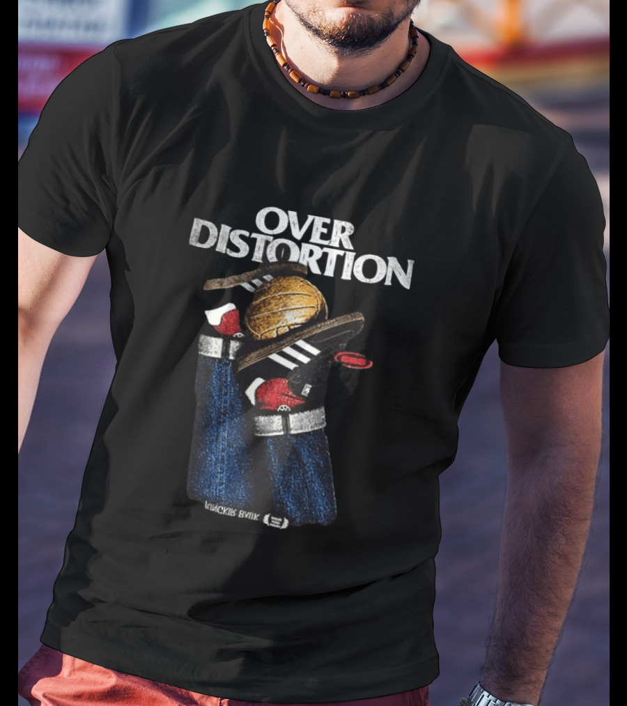 Over Distortion Jovckis Byiyk Masa Jungkir Balik Kisah Kita T-Shirt