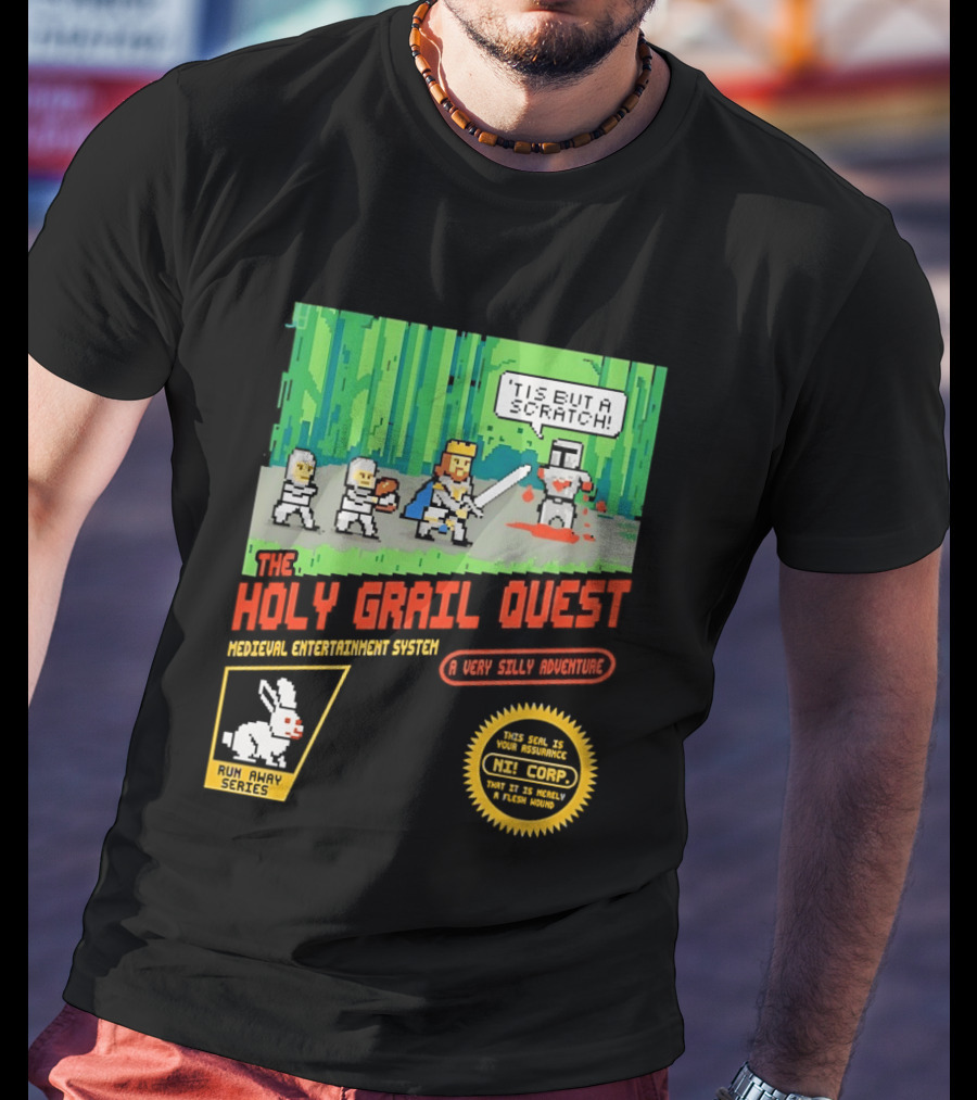 The Holy Grail Quest Medieval Entertainment System A Very Silly Adventure High Score T-Shirt