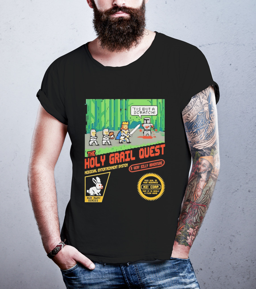 The Holy Grail Quest Medieval Entertainment System A Very Silly Adventure High Score T-Shirt