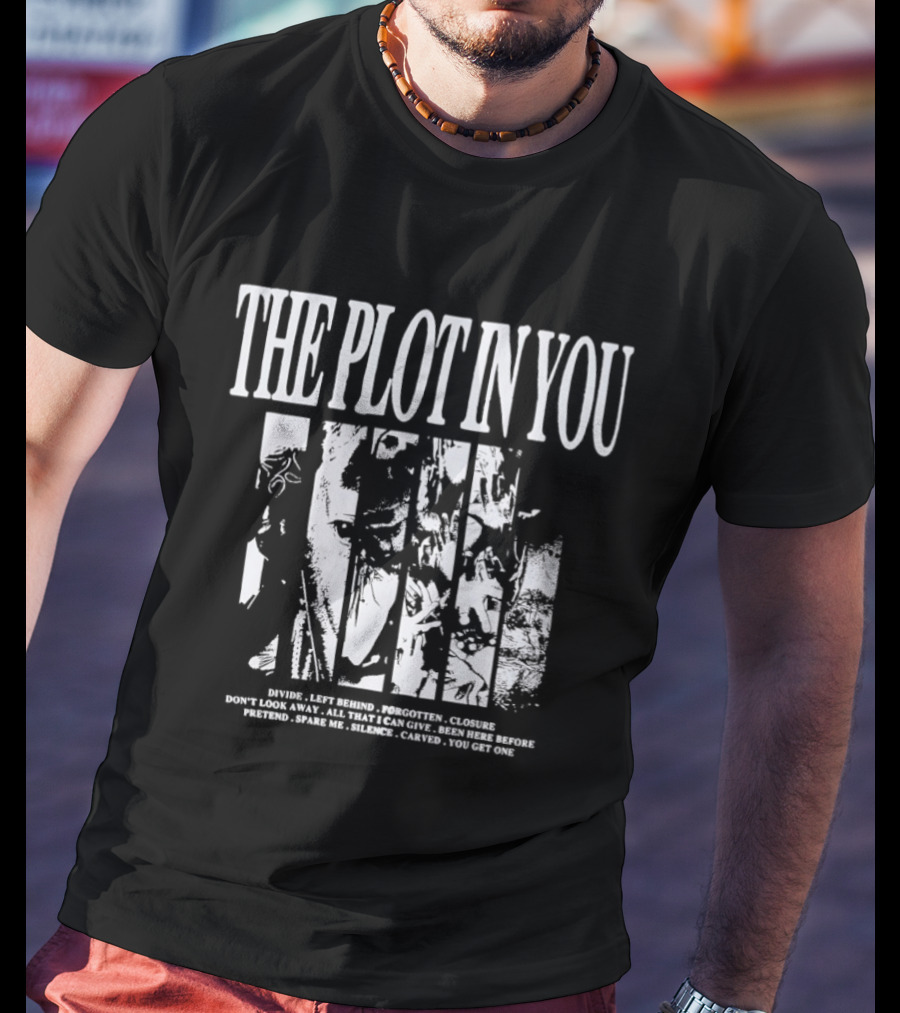 The Plot In You Song Titles Collage With Past Album Covers T-Shirt