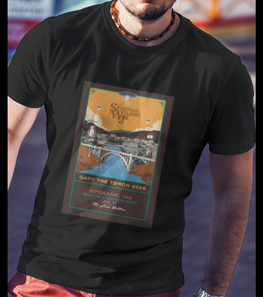 Stephen Wilson Jr. Gary The Torch 2026 Spokane WA BECU Live At Northern Quest July 17 The Lone Bellow T-Shirt