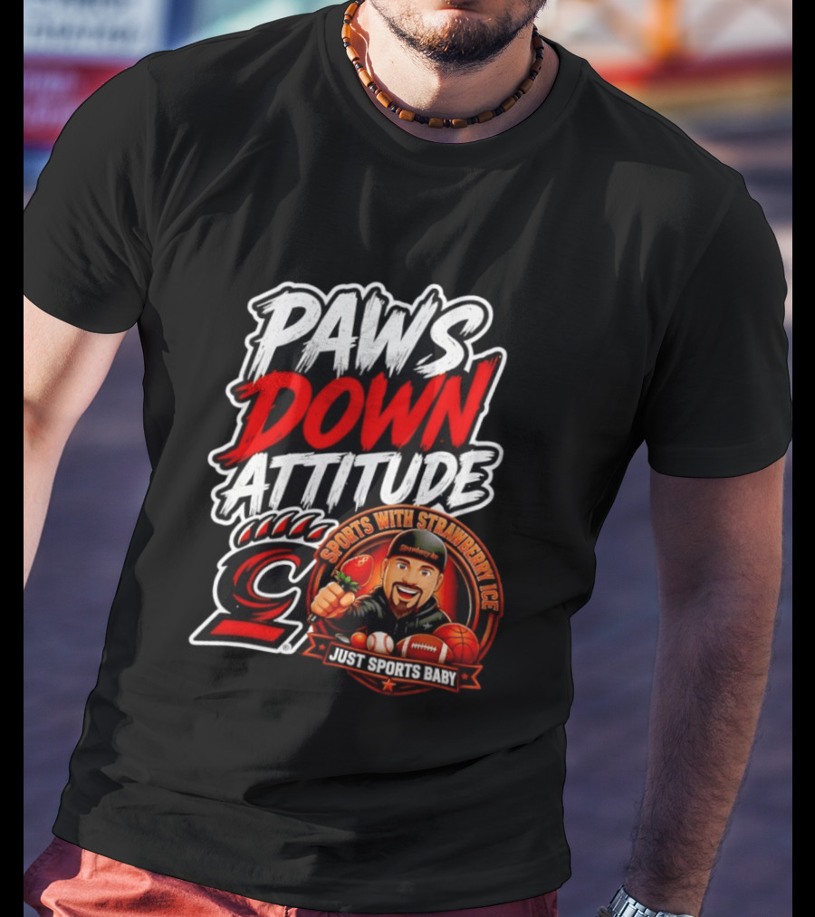 Paws Down Attitude Sports With Strawberry Ice Just Sports Baby T-Shirt