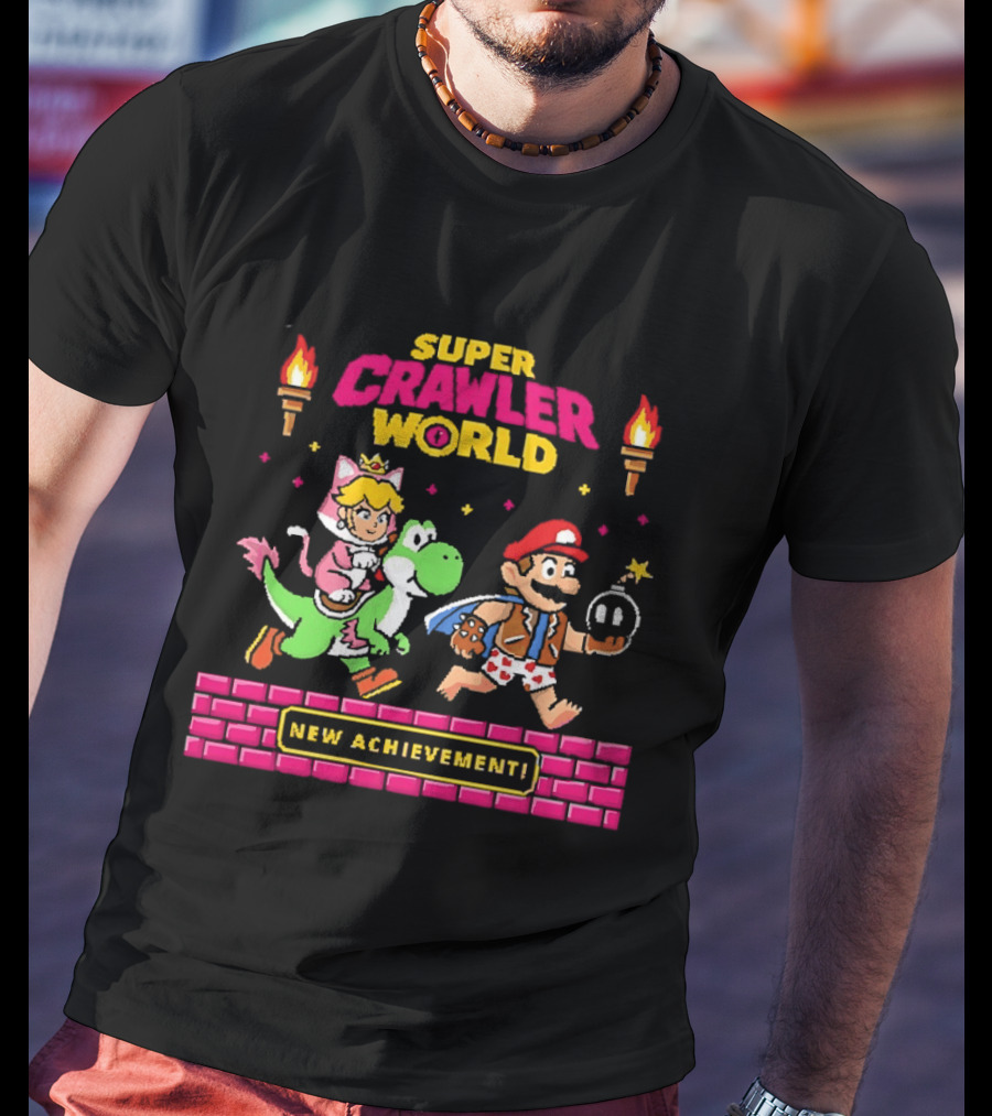 Super Crawler World Mario Peach Yoshi New T-Shirt