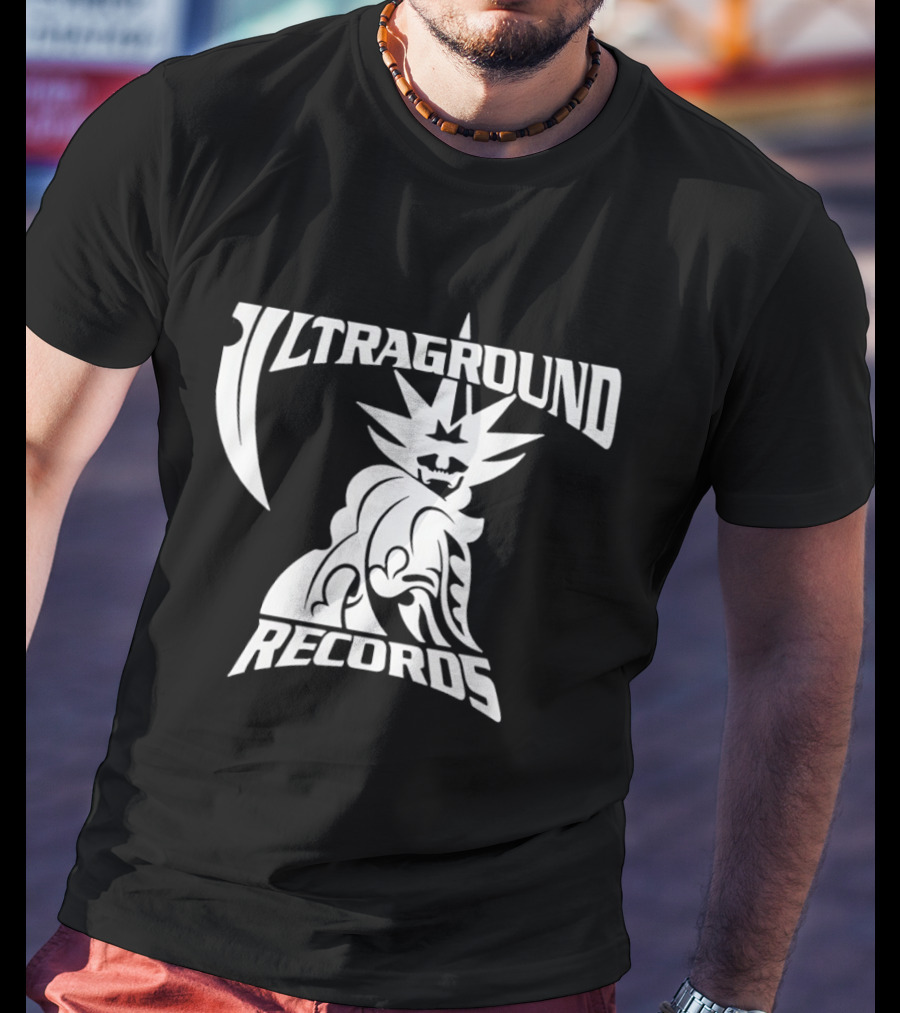 Ultraground Records Statue Of Liberty Inspired Music Label T-Shirt
