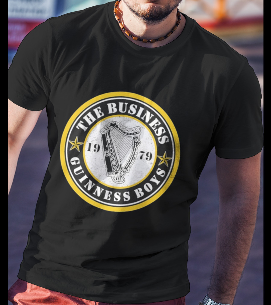 The Business 1979 Guinness Boys Oi! Punk Rock Harp T-Shirt