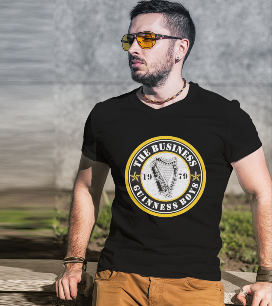 The Business 1979 Guinness Boys Oi! Punk Rock Harp T-Shirt