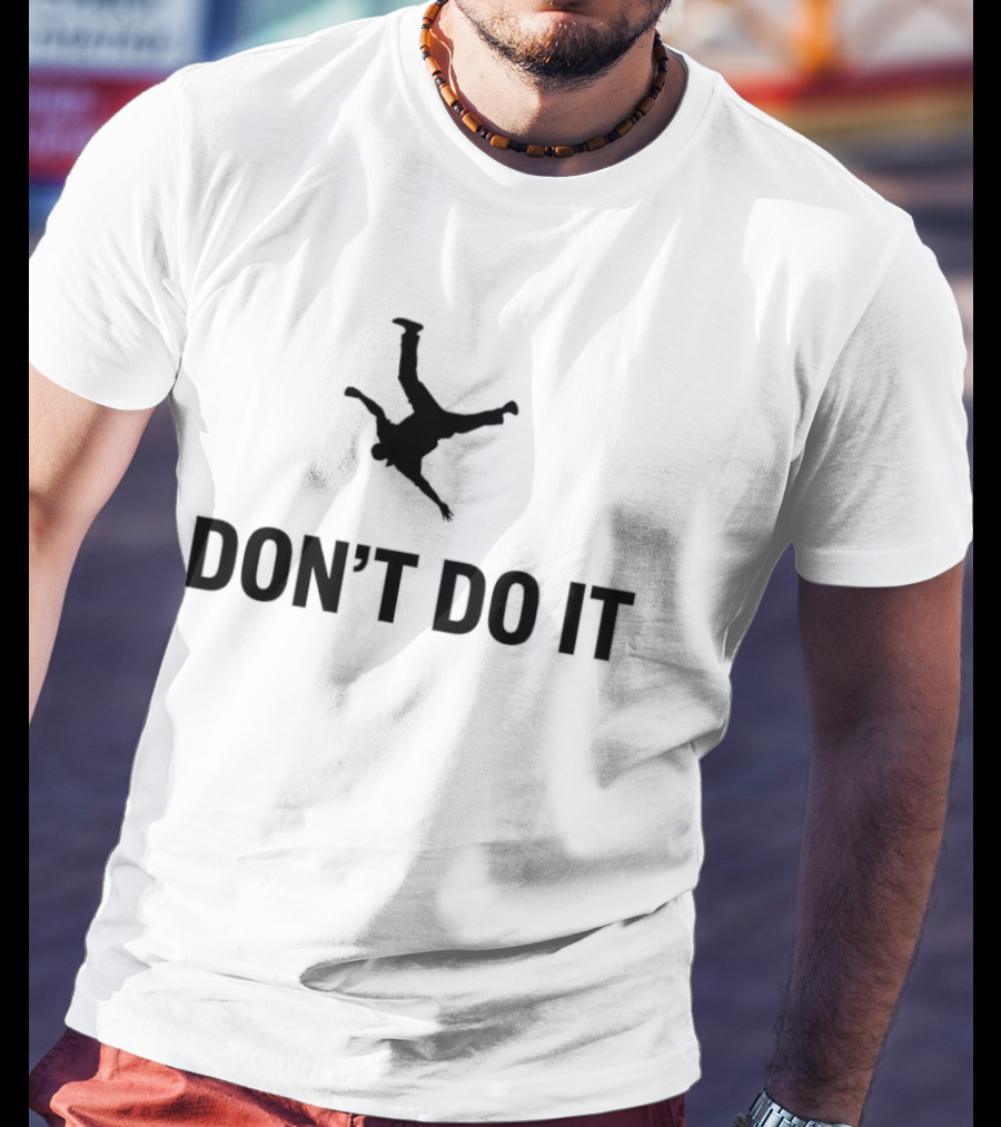 Don't Do It Falling Man Parody Minimalist T-Shirt