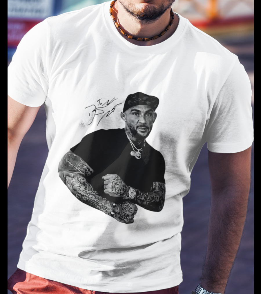 Dustin Poirier The Diamond UFC Tattooed Fighter Black Cap T-Shirt