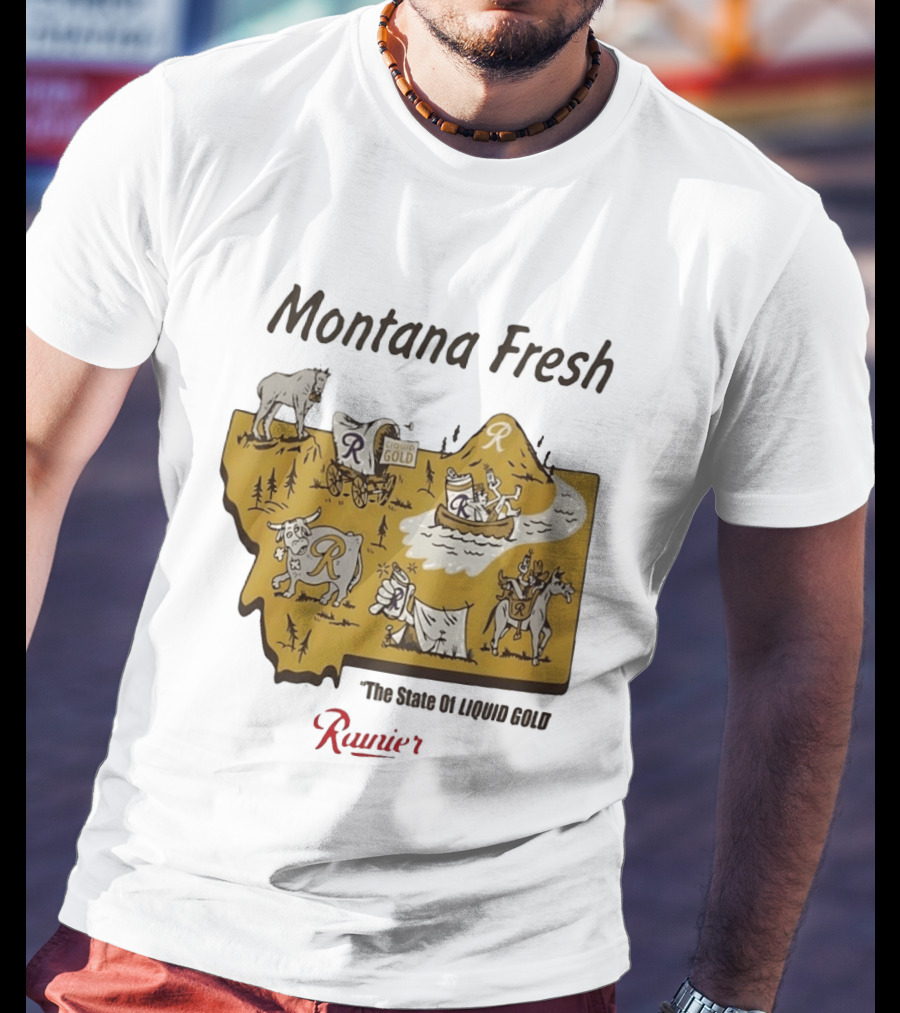 Rainier Montana Fresh The State Of Liquid Gold Liquid Gold T-Shirt