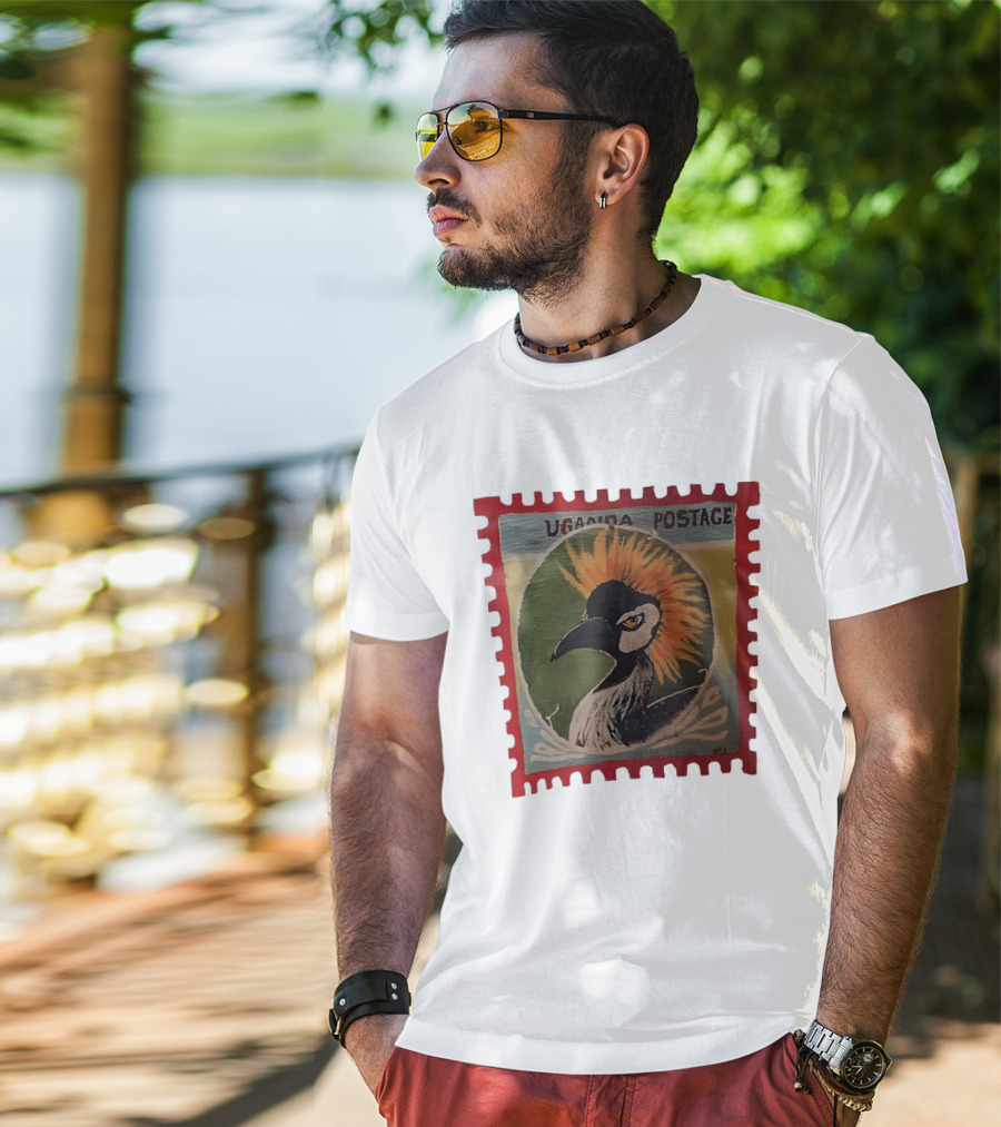 Uganda Postage Stamp Grey Crowned Crane T-Shirt