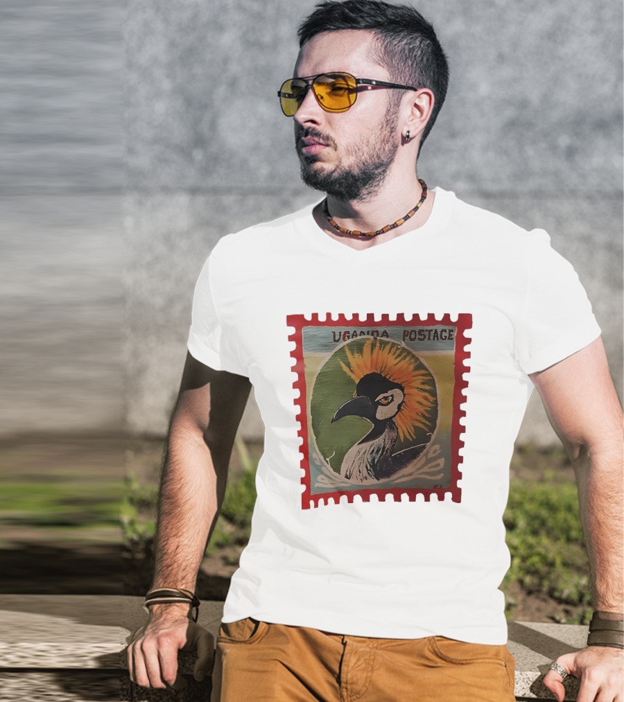 Uganda Postage Stamp Grey Crowned Crane T-Shirt