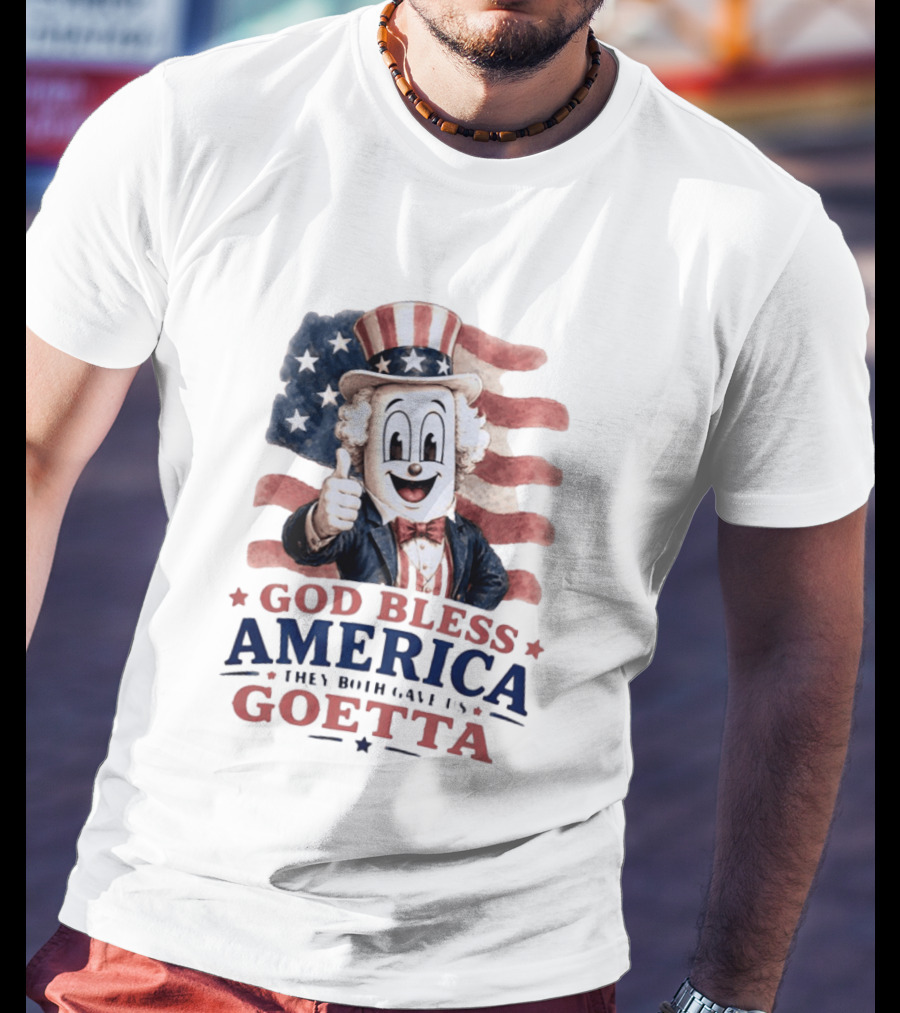 Uncle Sam Thumbs Up God Bless America Goetta Patriotic T-Shirt