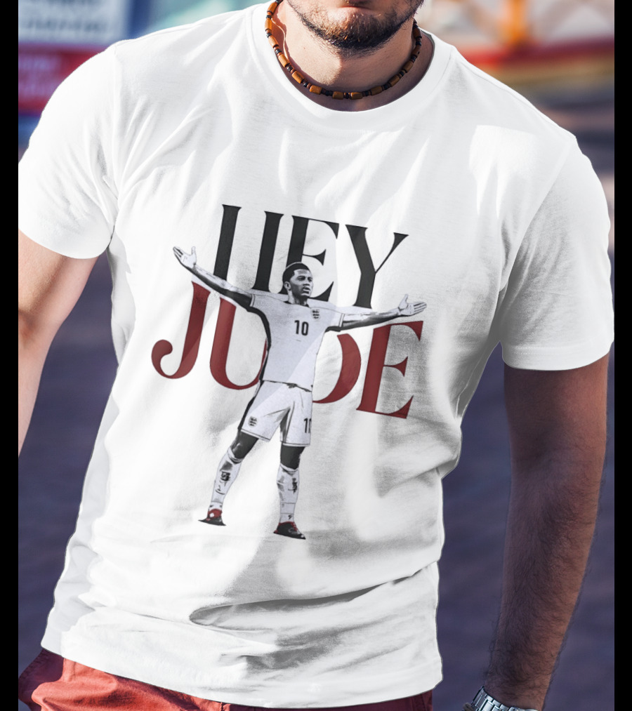 Hey Jude 10 England Three Lions Football Player Celebration T-Shirt