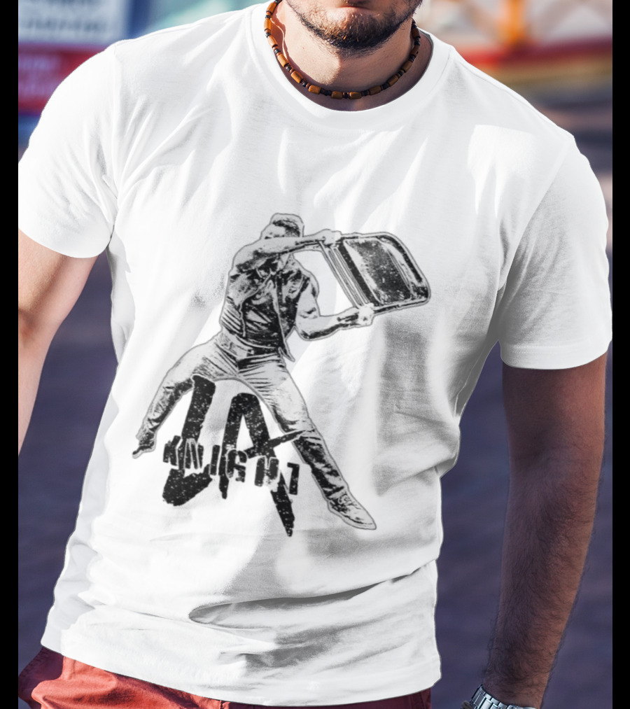 LA Knight Folding Chair Action Pose T-Shirt