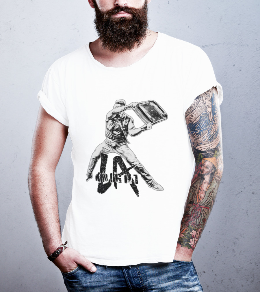 LA Knight Folding Chair Action Pose T-Shirt