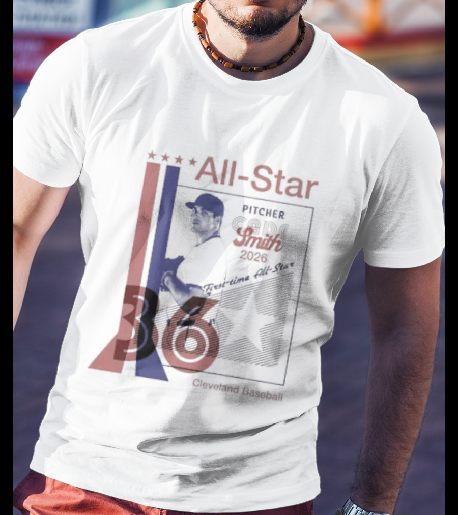 Cade Smith 2026 All Star Pitcher Cleveland Baseball No 36 T-Shirt