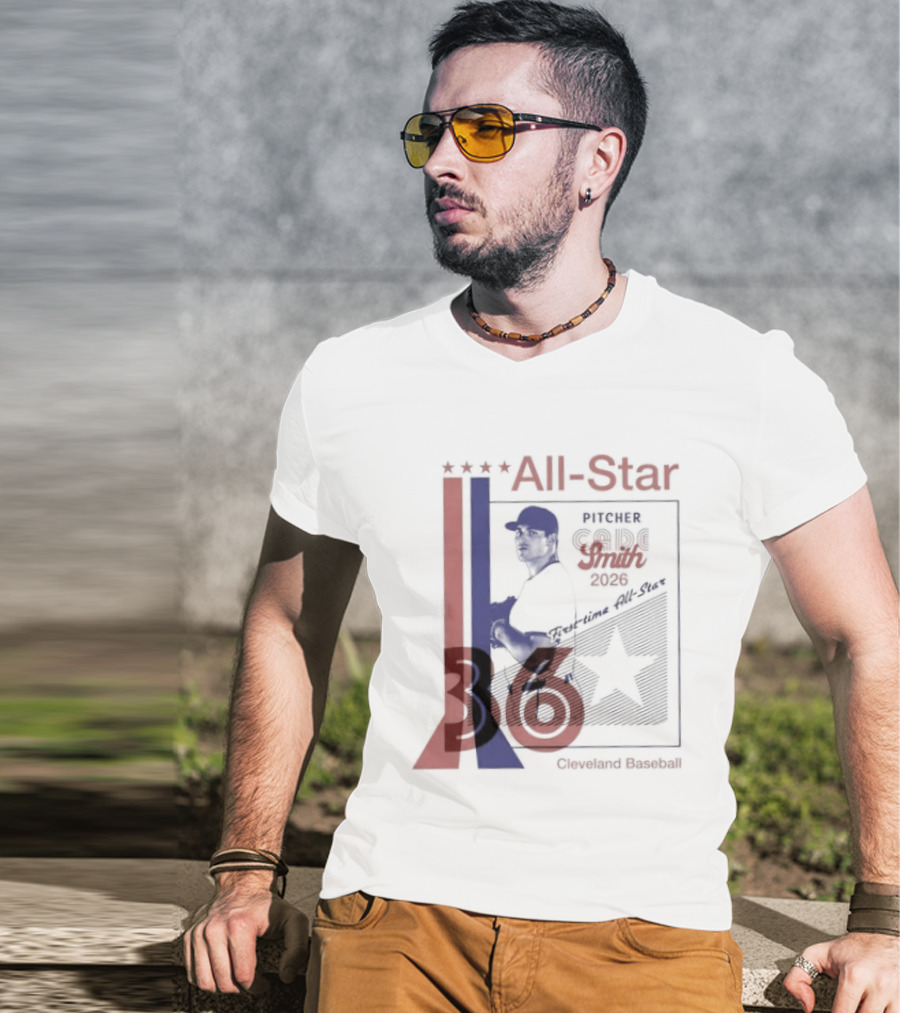 Cade Smith 2026 All Star Pitcher Cleveland Baseball No 36 T-Shirt