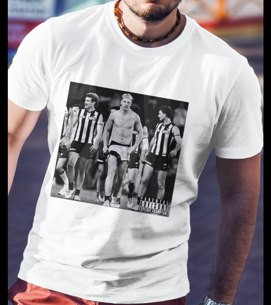 Collingwood Magpies Players Parental Advisory Explicit Frampton AFL Football Team Australia T-Shirt