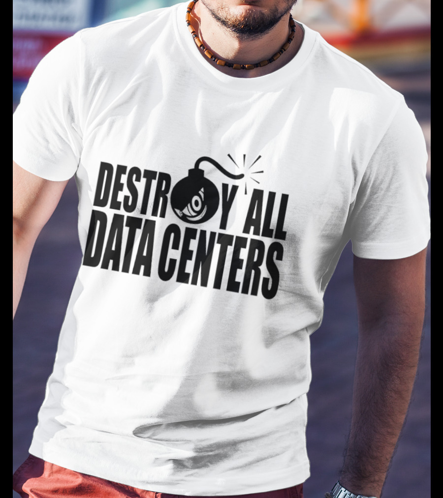Destroy All Data Centers Tech Humor Bomb Icon Server Room T-Shirt
