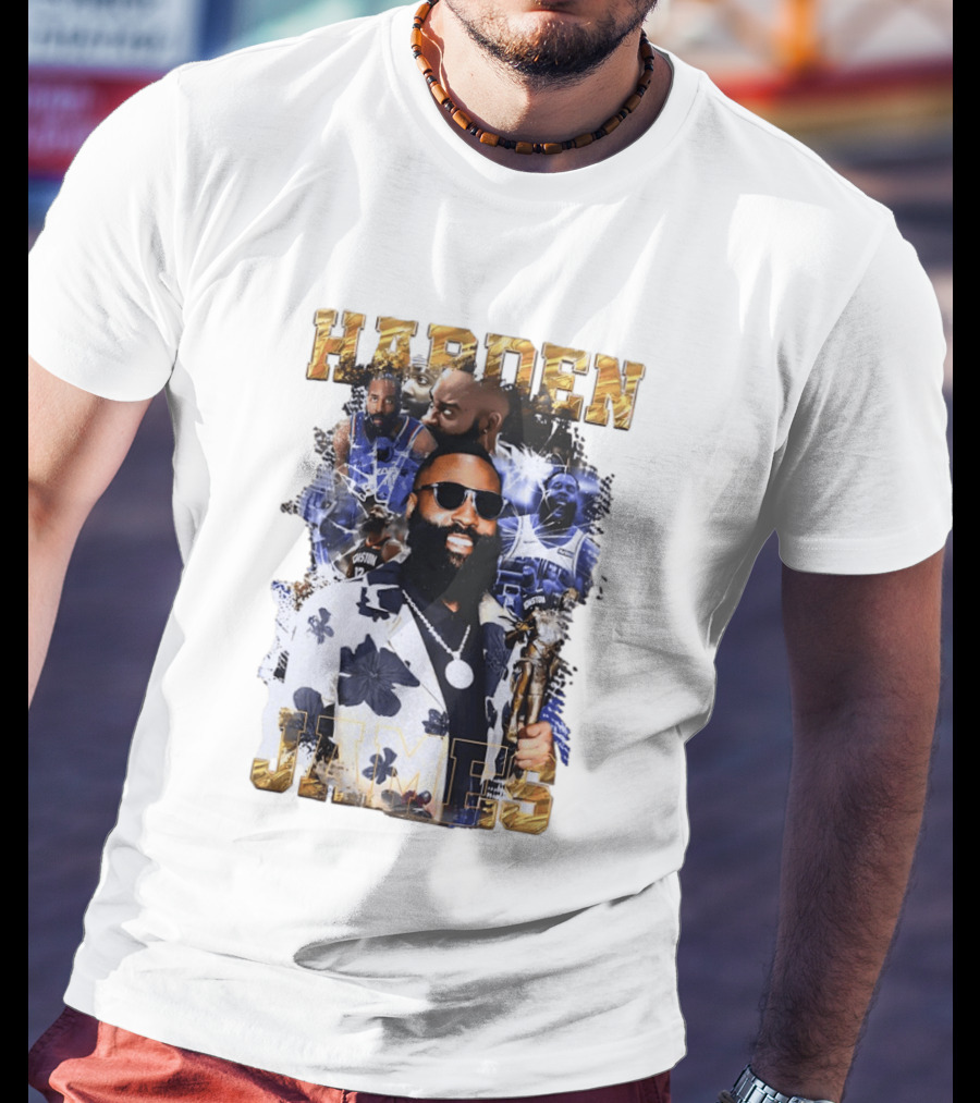 James Harden Houston Rockets NBA Legend Collage T-Shirt