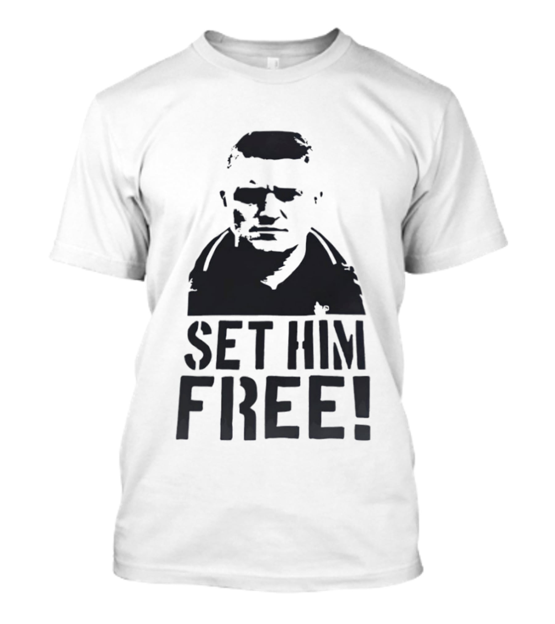 Tommy Robinson Set Him Free Activism Message T-Shirt