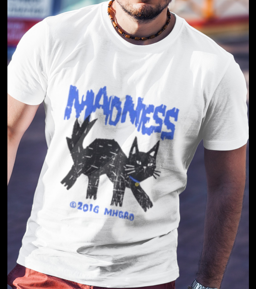 Madness Distressed Black Cat 2016 Madness MHGRD T-Shirt