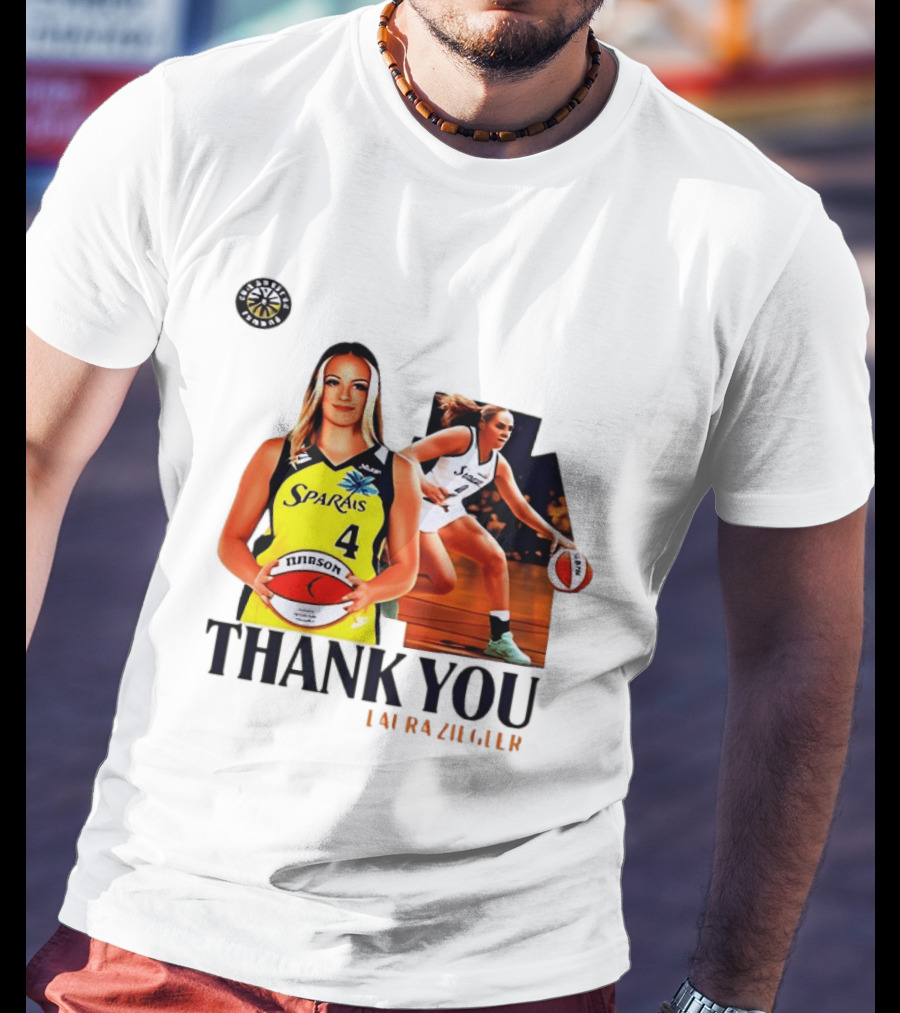 Sparais Laura Ziegler Thank You Basketball #4 Sports T-Shirt