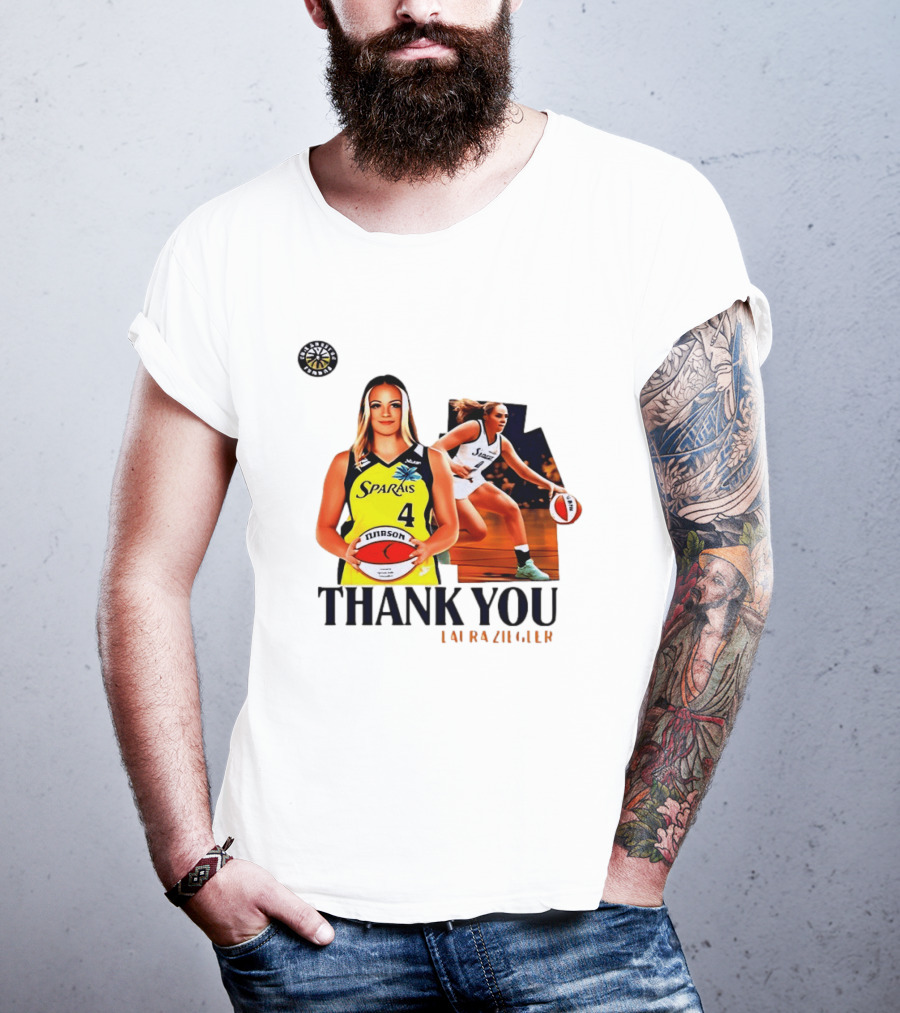 Sparais Laura Ziegler Thank You Basketball #4 Sports T-Shirt