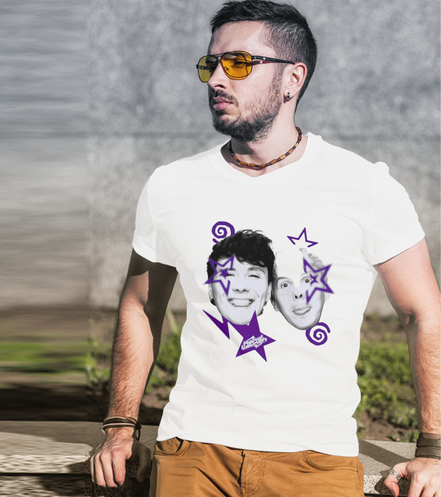 Hard Launch Firstpinof Iconic Faces With Purple Aesthetic Swirls And Stars T-Shirt