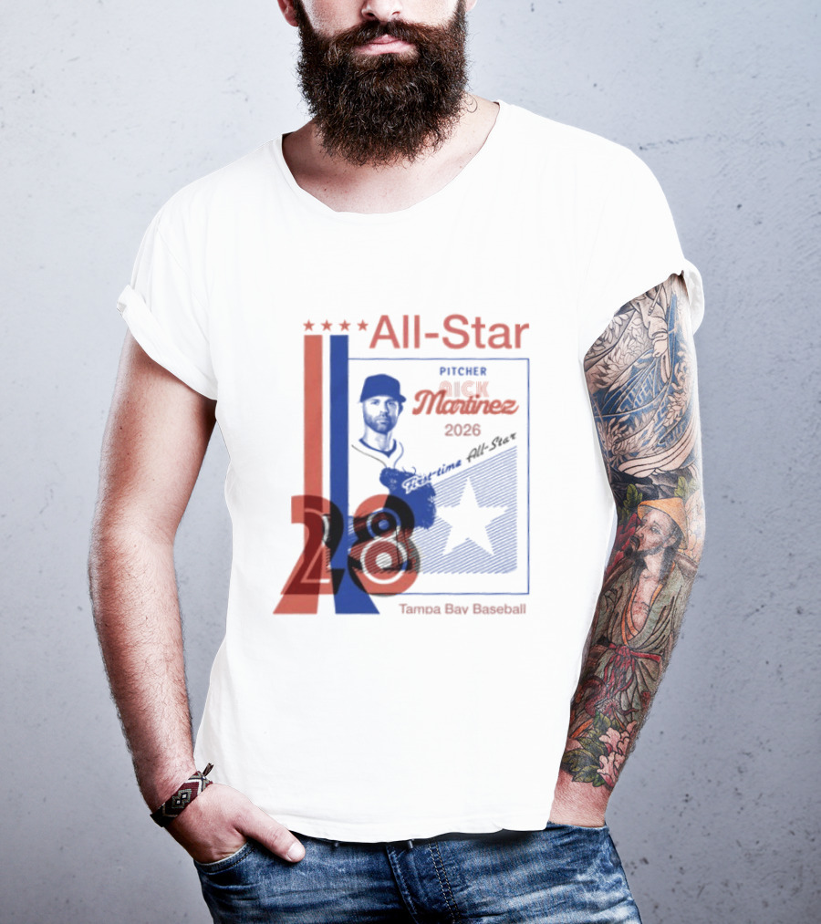 Nick Martinez 2026 All Star Pitcher Tampa Bay Baseball T-Shirt