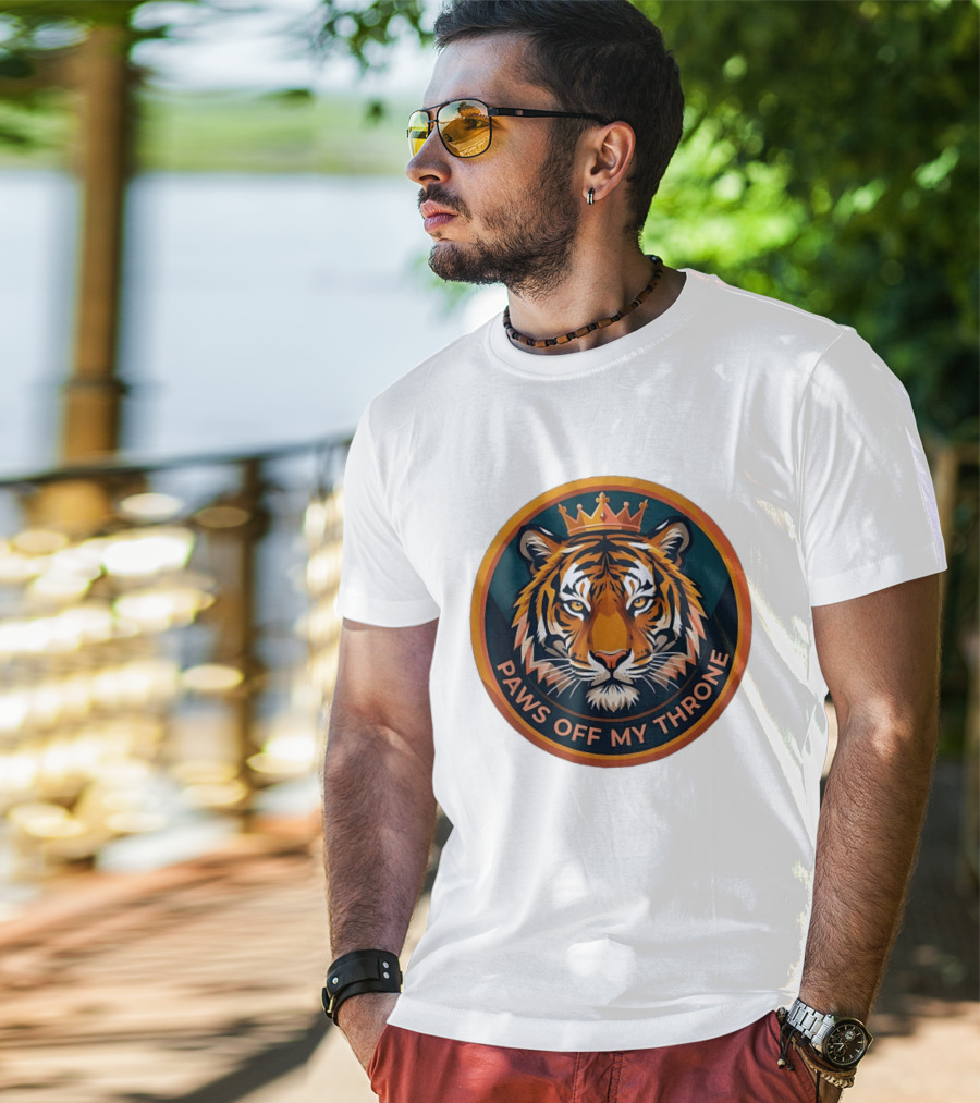 Tiger Crown Paws Off My Throne T-Shirt
