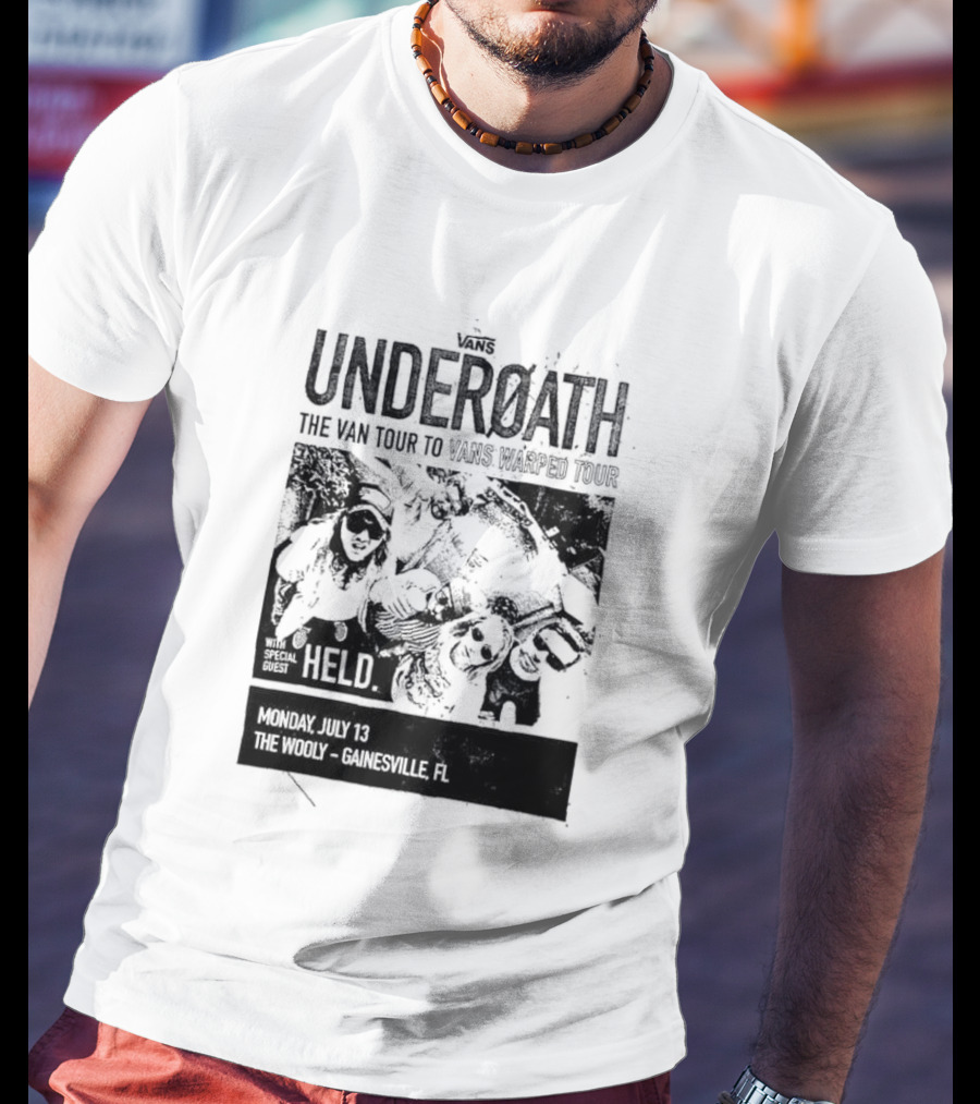 Underoath The Van Tour To 2026 Warped Tour Monday July 13 The Wooly Gainesville FL T-Shirt
