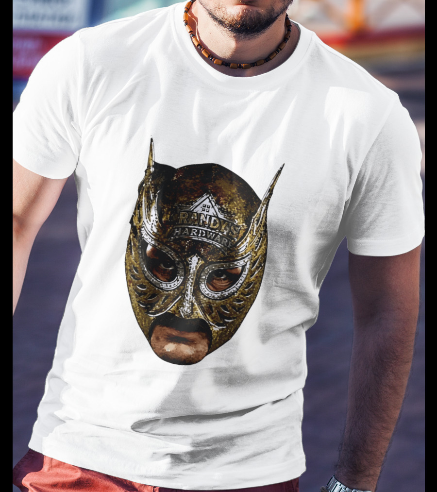 Randy's Hardware Luchador Mask Metallic Gold T-Shirt