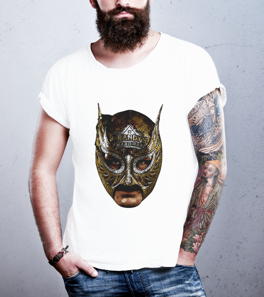 Randy's Hardware Luchador Mask Metallic Gold T-Shirt