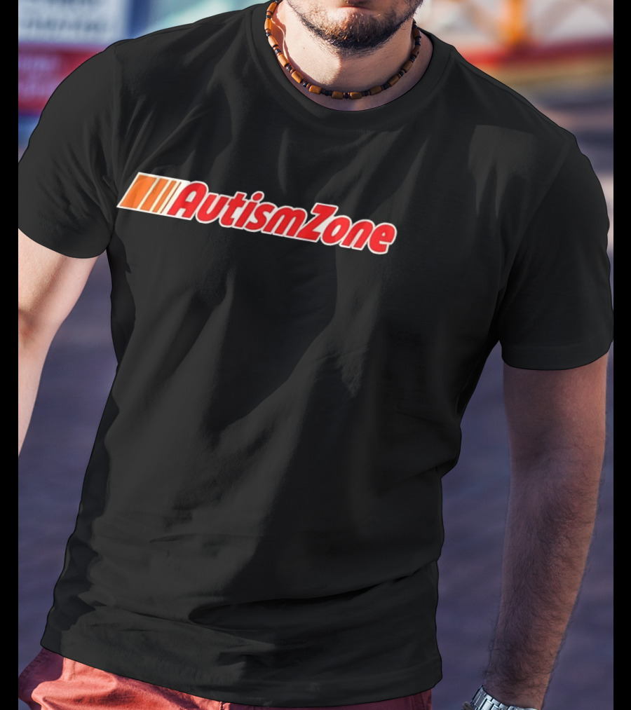 AutismZone Awareness Iconic Logo In Red And Orange Gradient T-Shirt