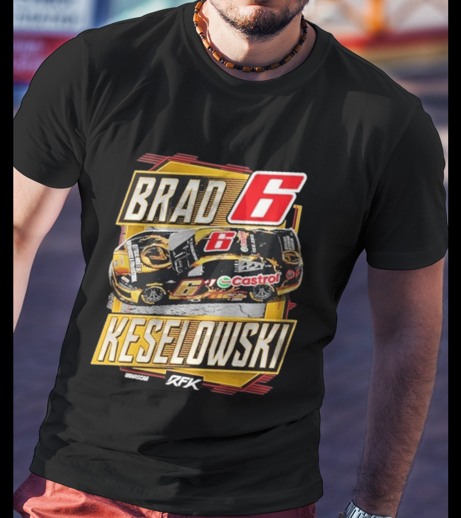 Brad Keselowski RFK Racing NASCAR Castrol Number 6 T-Shirt
