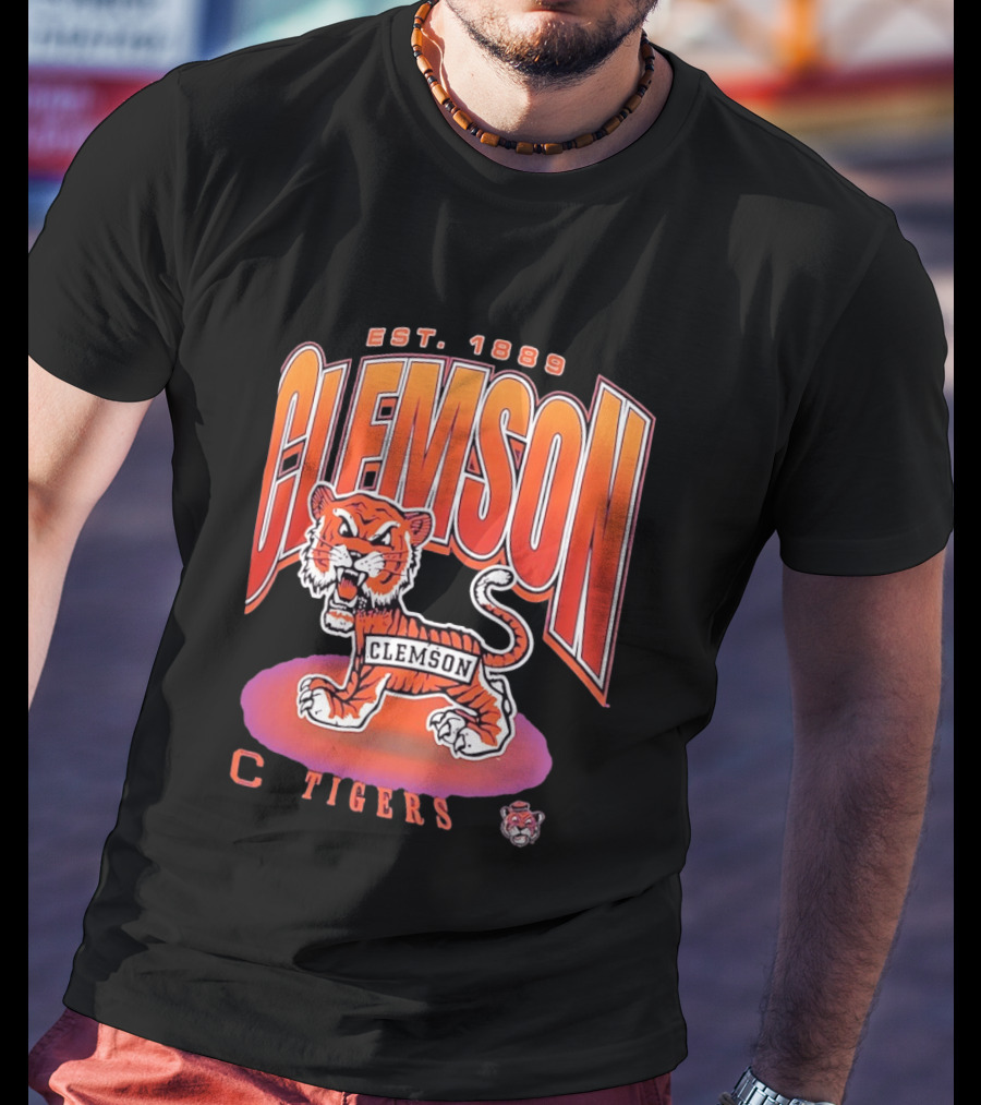 Clemson Tigers Est 1889 Iconic Clemson Football Tiger T-Shirt