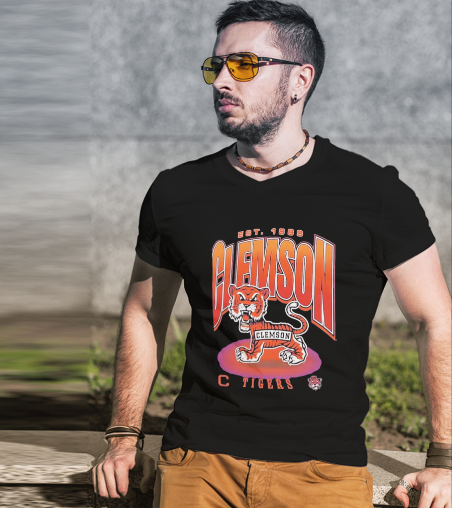Clemson Tigers Est 1889 Iconic Clemson Football Tiger T-Shirt