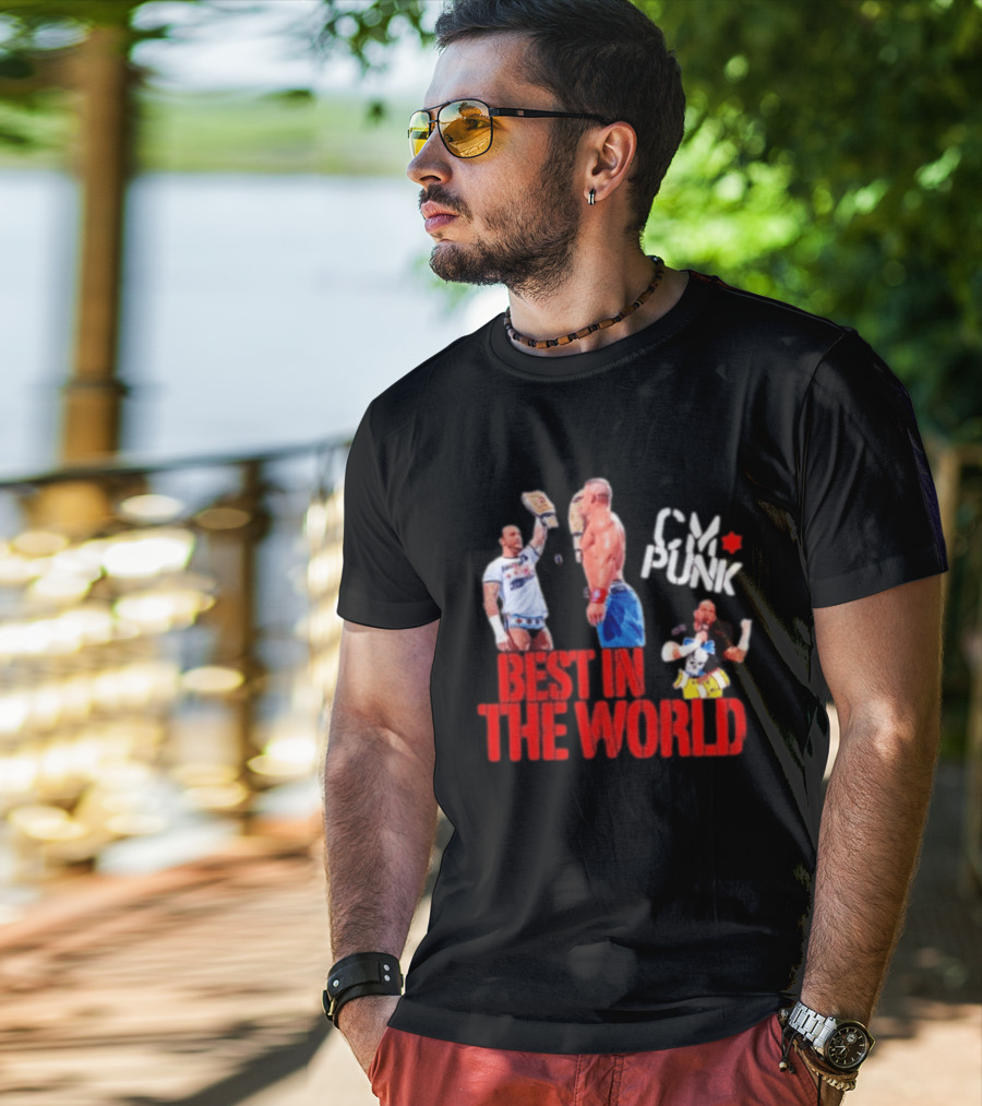 CM Punk WWE Best In The World Collage Wrestling T-Shirt