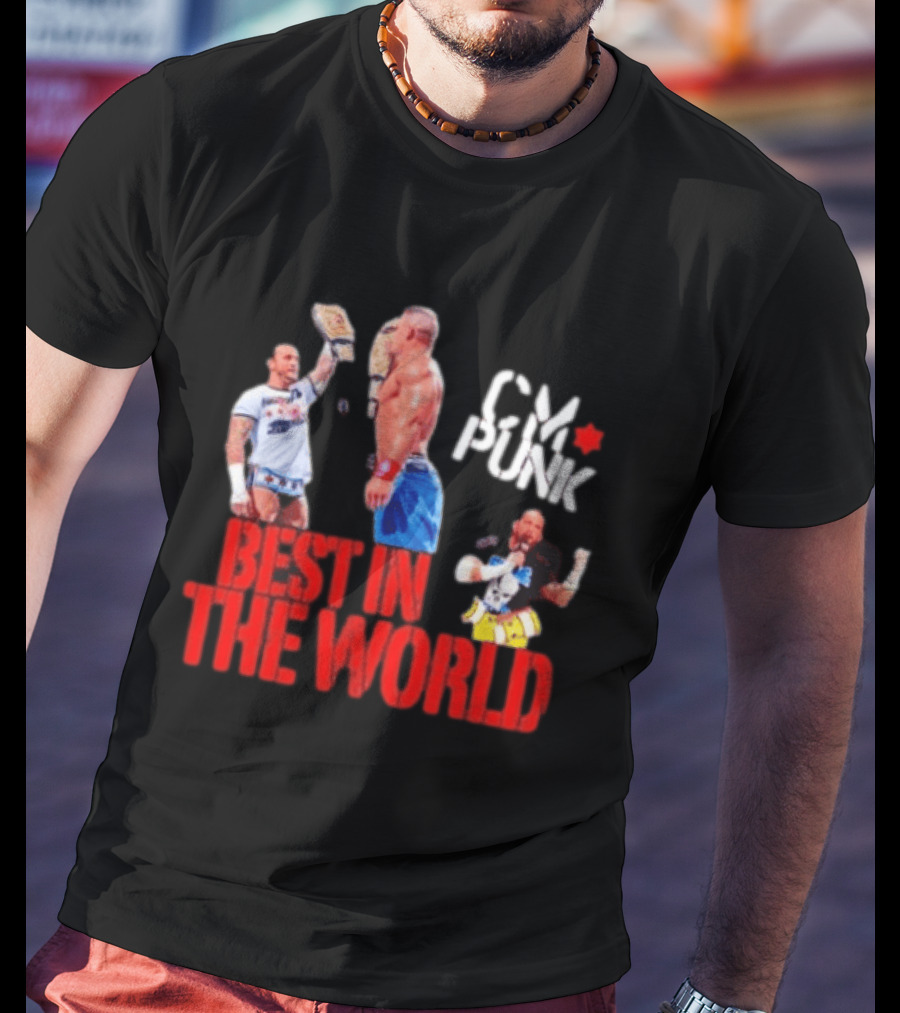 CM Punk WWE Best In The World Collage Wrestling T-Shirt