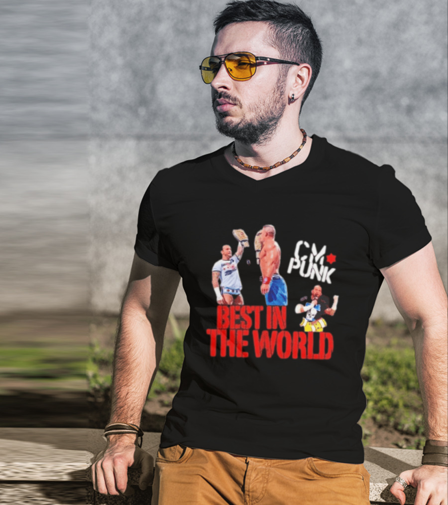 CM Punk WWE Best In The World Collage Wrestling T-Shirt