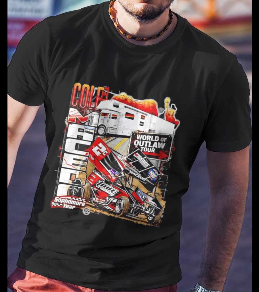 Cole Macedo World Of Outlaw Tour 2C Racing Sophomore Year T-Shirt