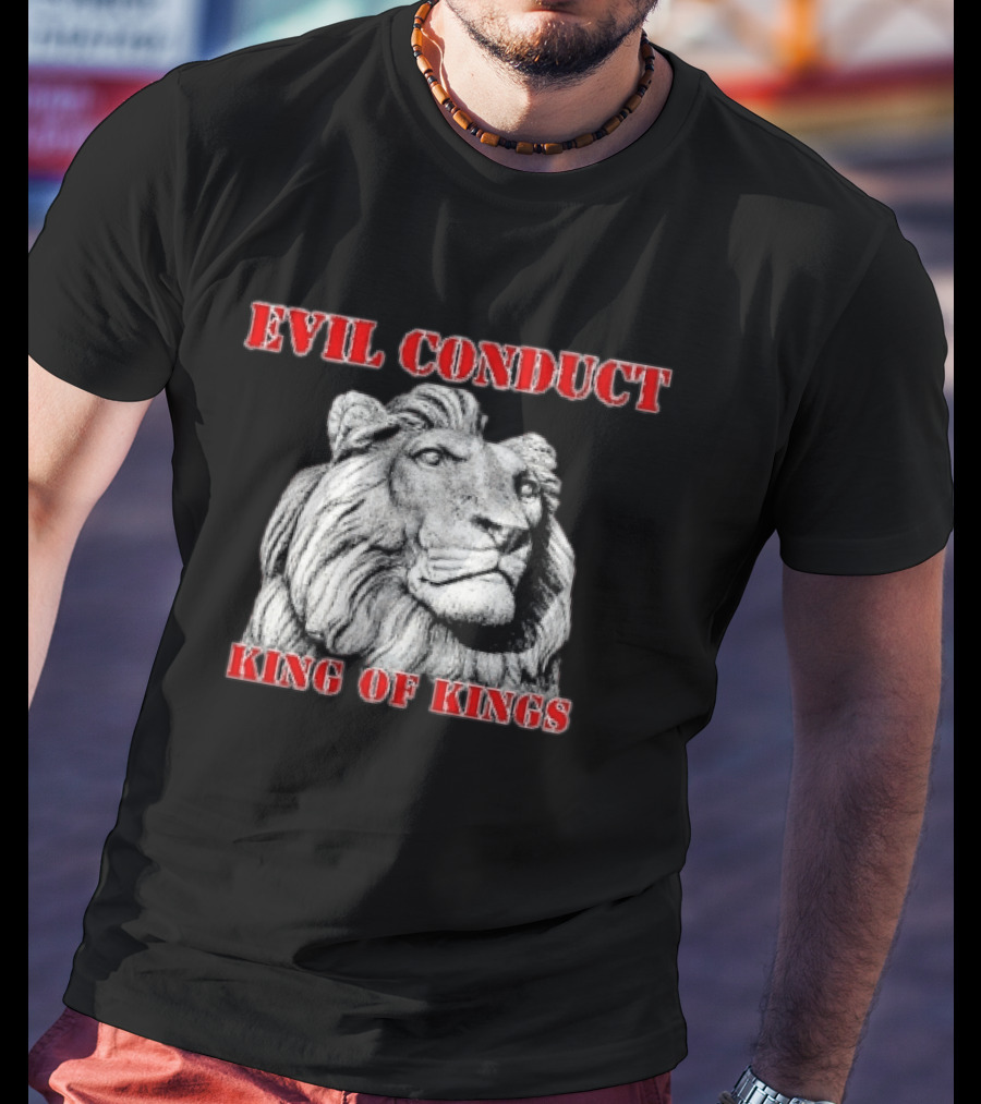 Evil Conduct King Of Kings Lion Oi Punk Skinhead T-Shirt