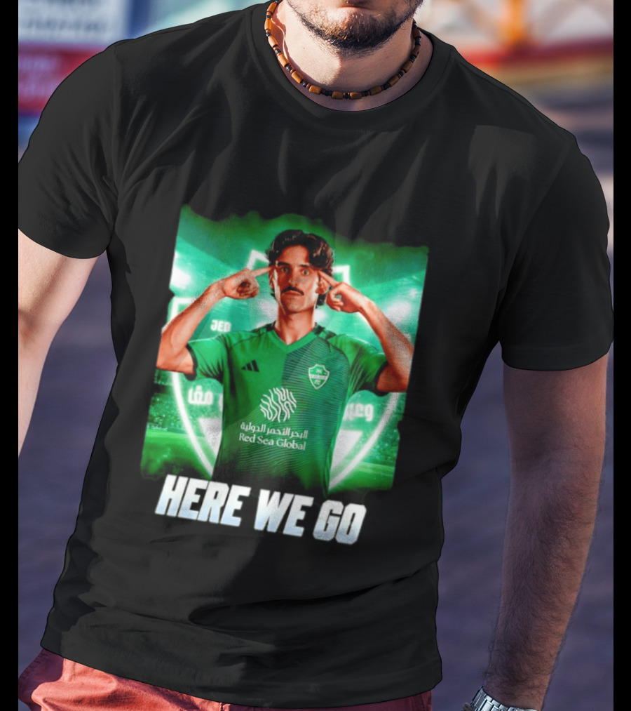 Francisco Trincão Al Ahli Transfer Here We Go Green Jersey T-Shirt