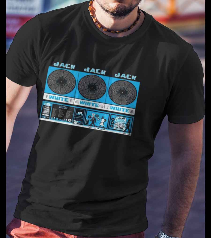 Jack White Toronto RBC Amphitheatre 07.14.2026 Vinyl Record Aesthetic Concert T-Shirt