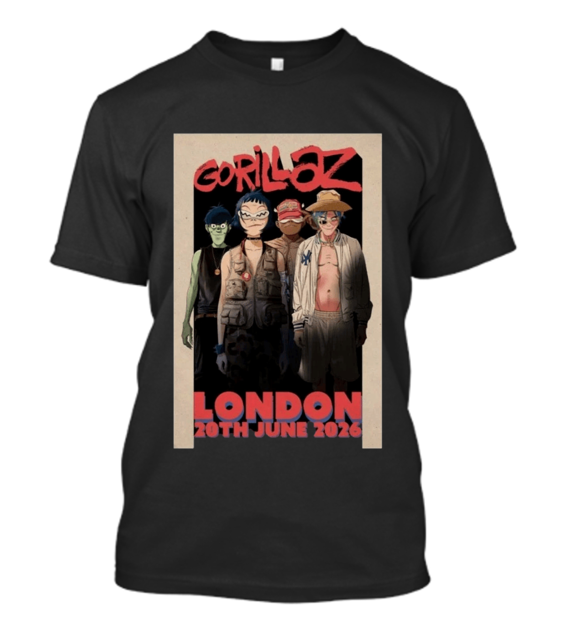 GORILLAZ London 20th June 2026 Event T-Shirt